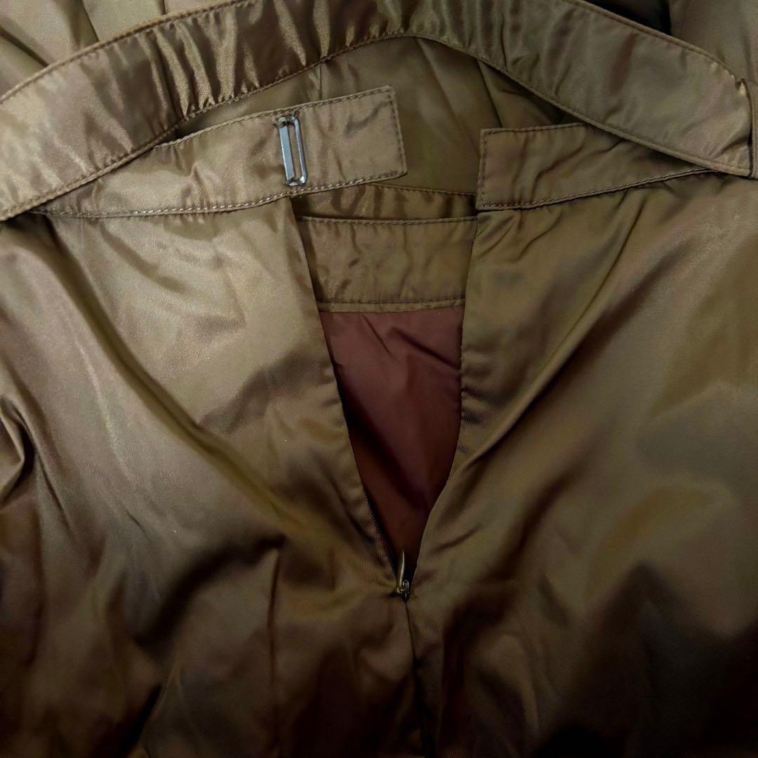 【美品】PRADA プラダ　スカート　カーキ　グリーン　プリーツスカート　38