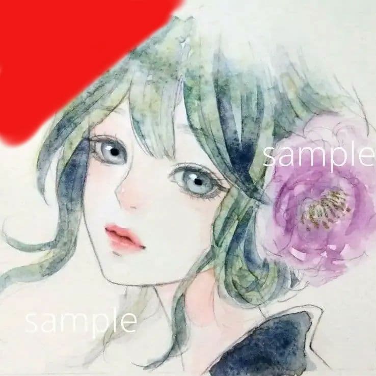 専用　絵画　原画　肉筆　水彩画　手描きイラスト　和装