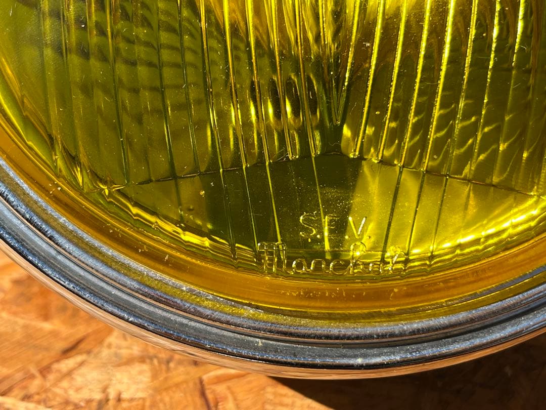 マーシャル 889 ヘッドライト　イエロー　メッキ　ブラック　2個　ライトケース