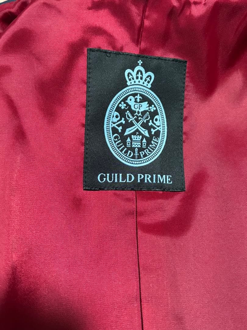 GUILD PRIME 羊革 シングルライダースジャケット レザー ブルー　青