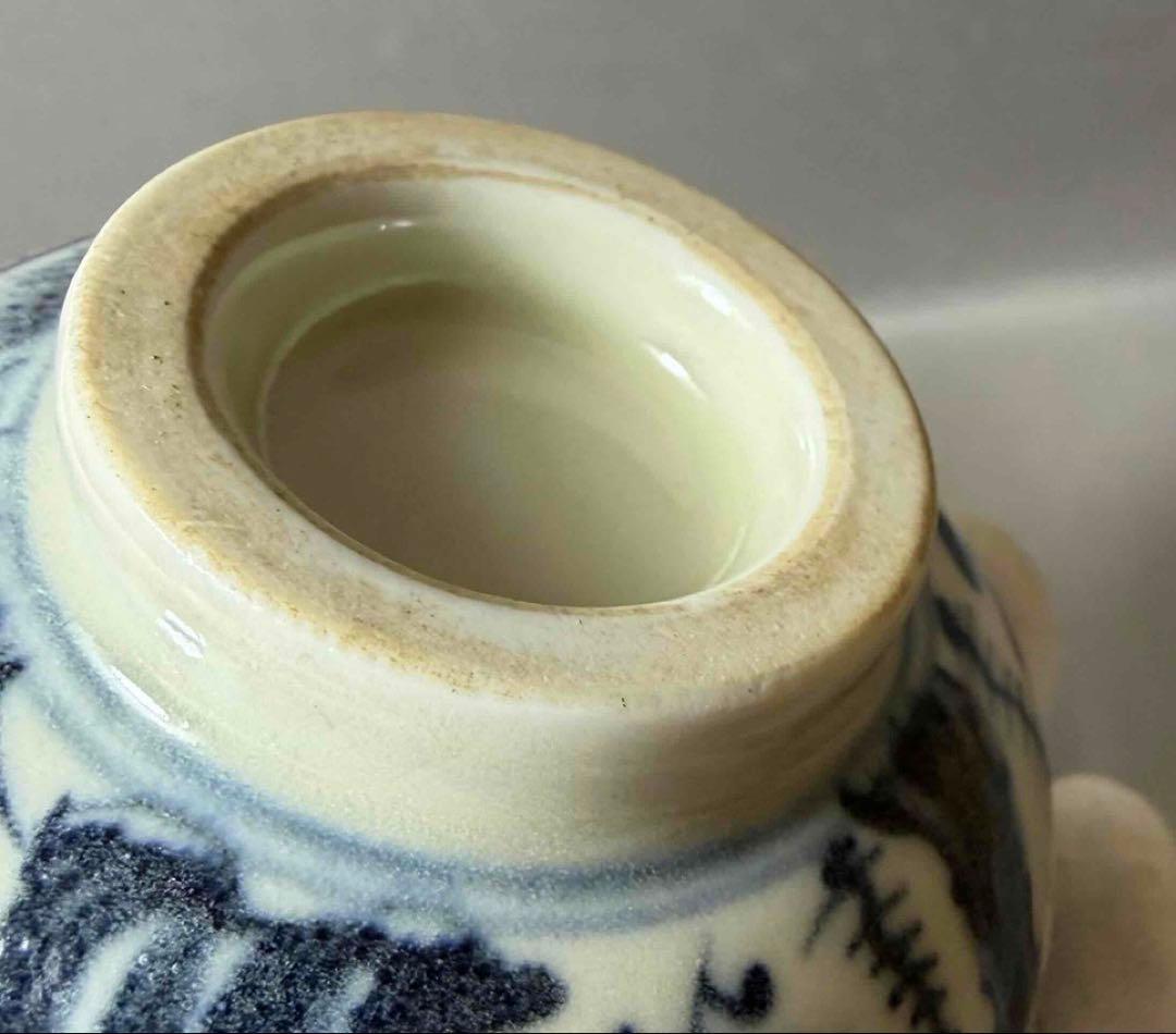 中国 染付人物碗　f2260127