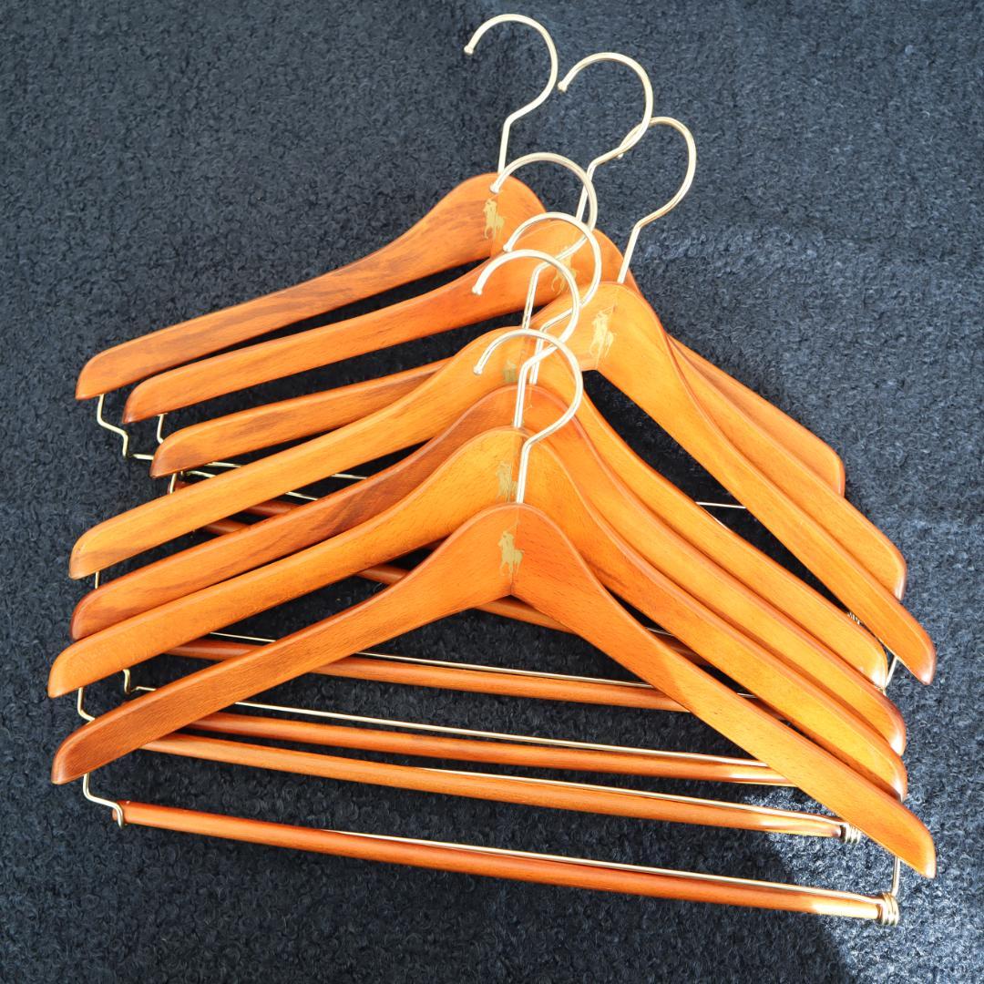 ポロラルフローレン 木製ハンガー　7本セット