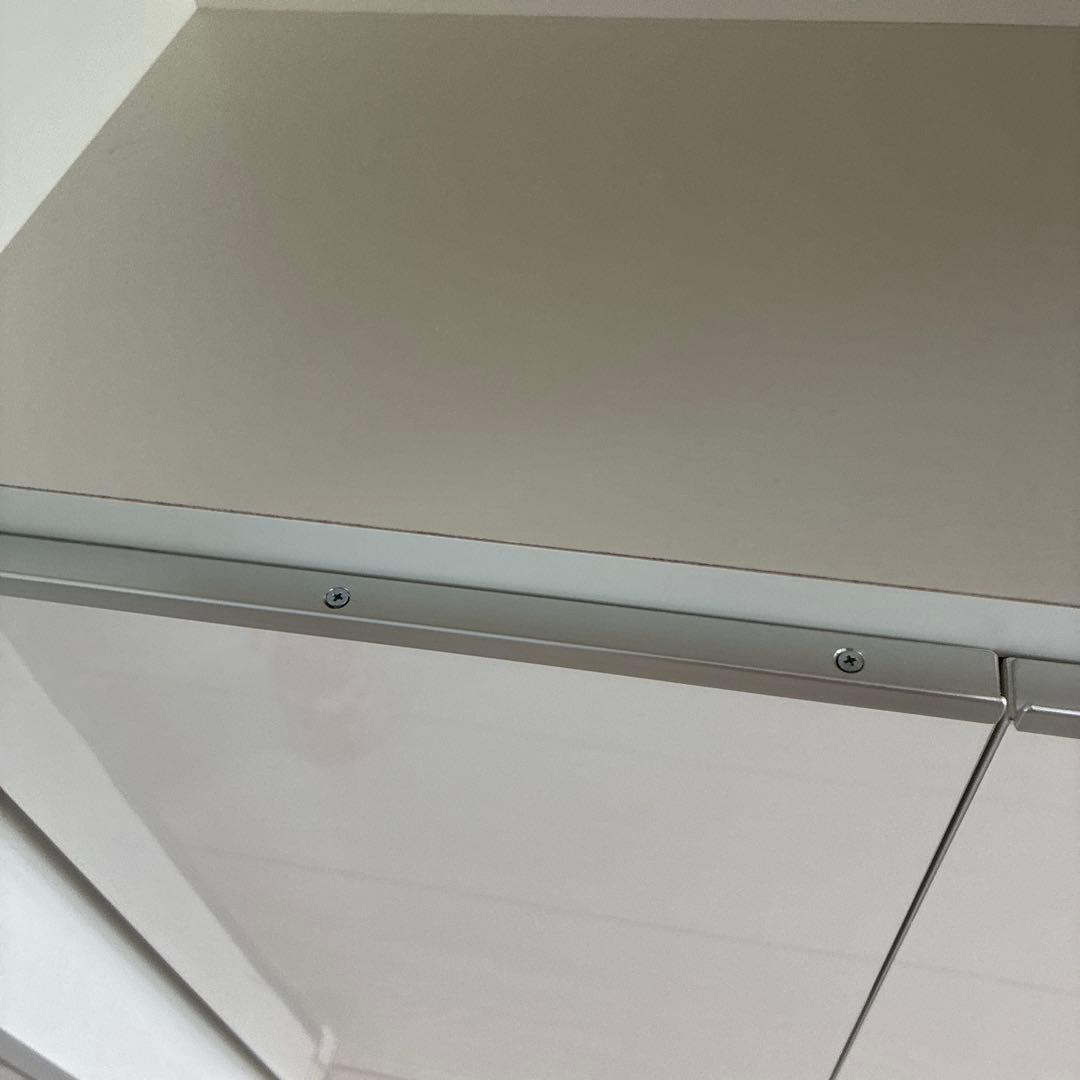 美品　日本製　オガモク　カウンター下収納　引き出し収納　スリム　ホワイト①