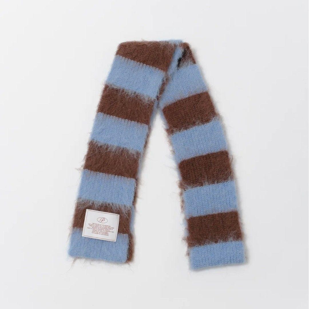 【新品未使用】Border muffler blue border あさぎーにょ