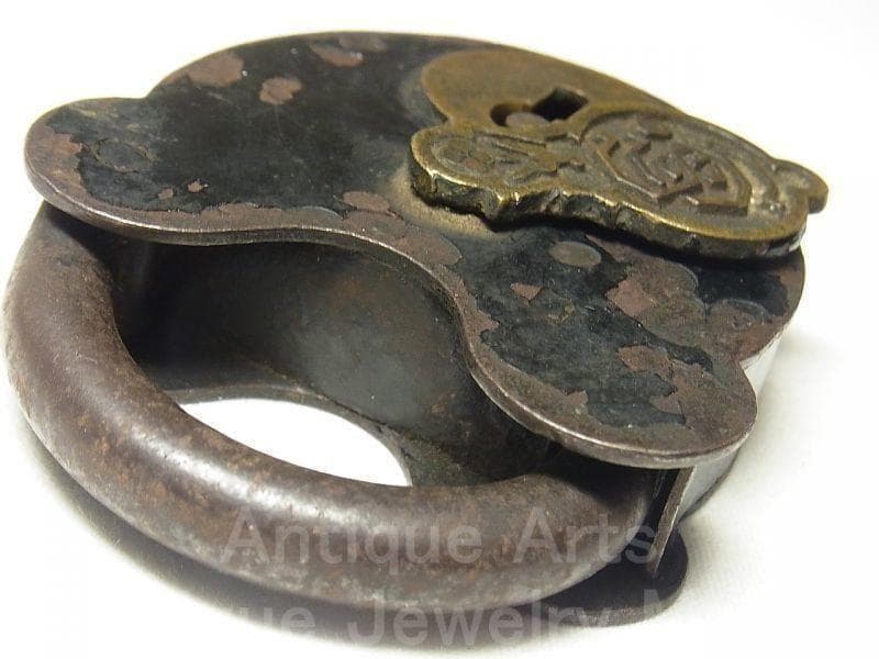 《p1049》《１８００年代》《熊・ミッキー顔》サージェント＆カンパニー 南京錠