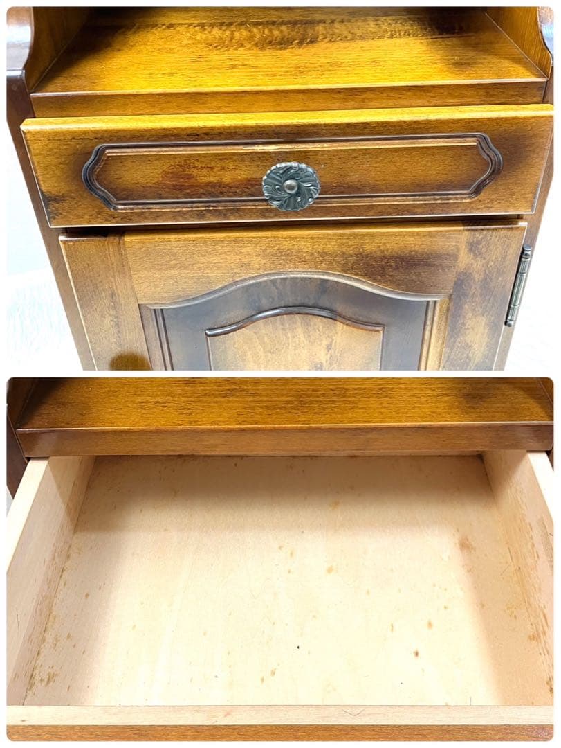 karimoku カリモク　コロニアル　コーナーテーブル コーナーラック 電話台