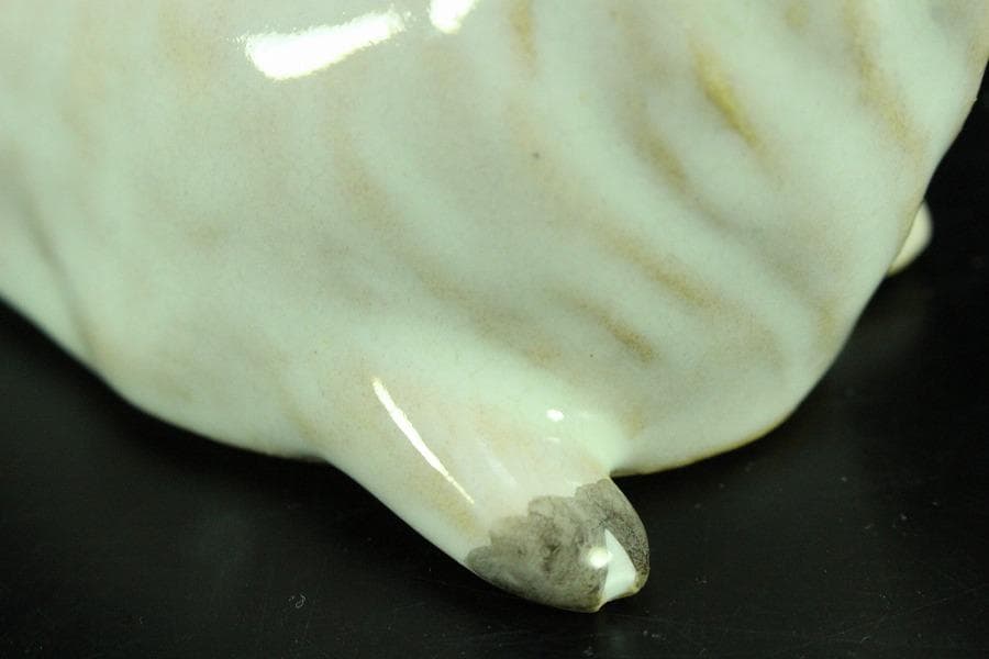 三代伊藤陶山 羊置物 美品 共箱(K-LC863)