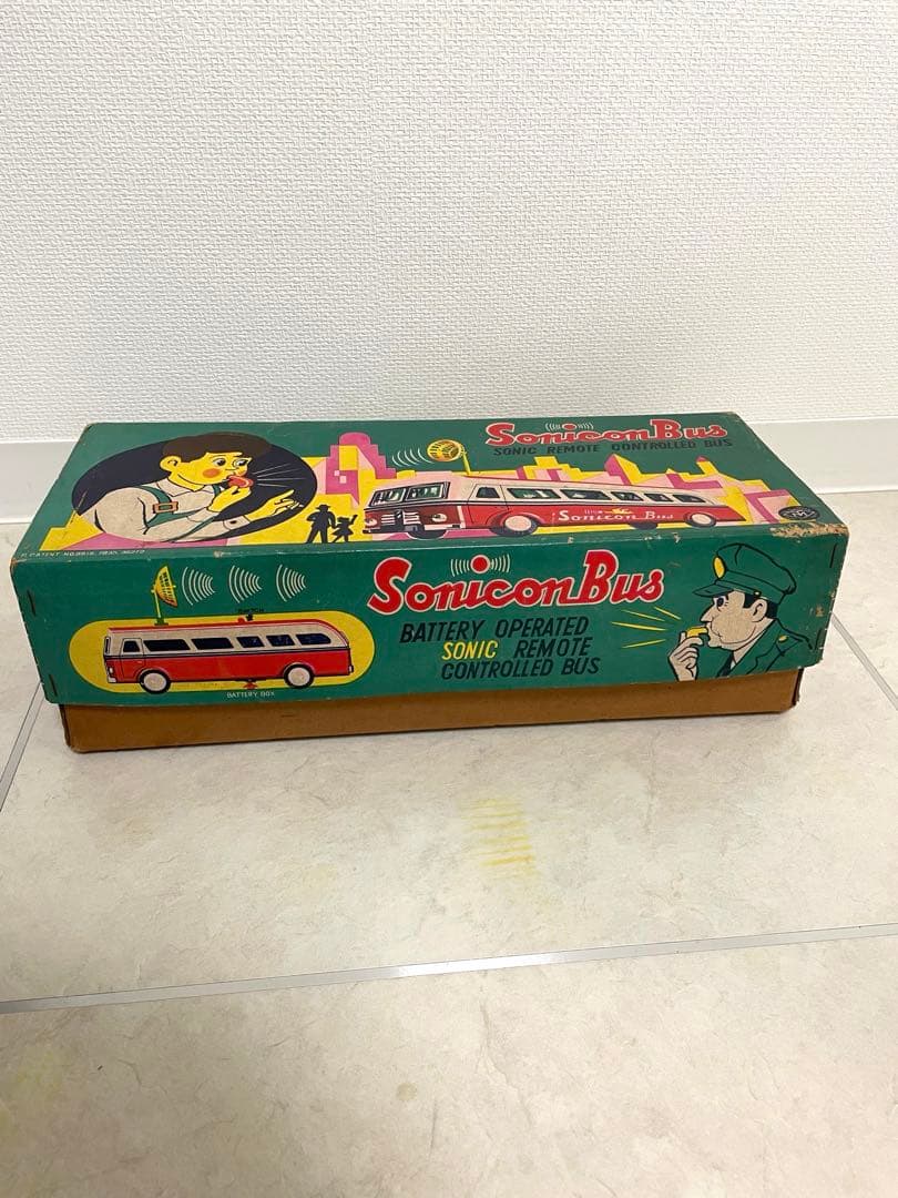 超激レア マスダヤ ブリキ ソニコンバス 赤 ブリキ製　昭和レトロ　増田屋