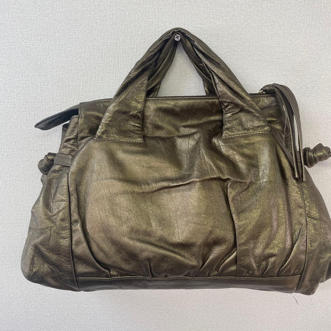 GUCCI グッチ ヒステリア メタリックレザー バッグ