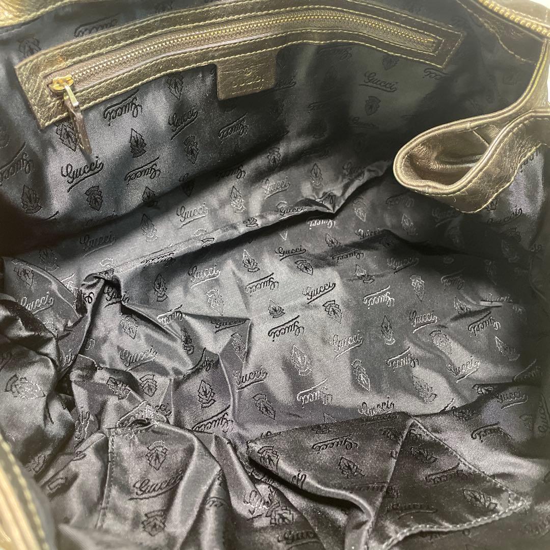 GUCCI グッチ ヒステリア メタリックレザー バッグ