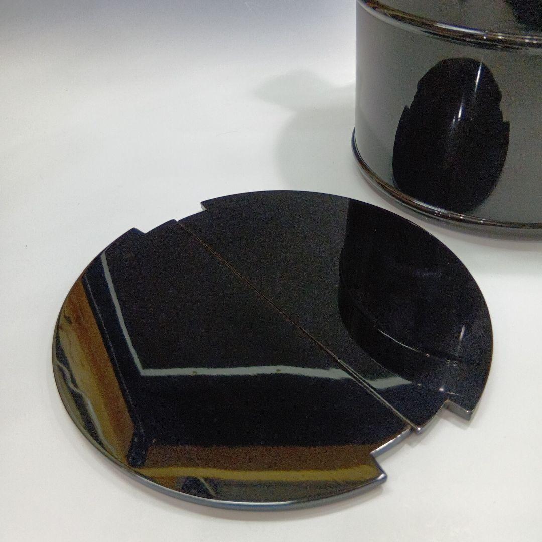 値下げ茶道具　(塗師)茶平一斉造　真塗手桶　　 共箱