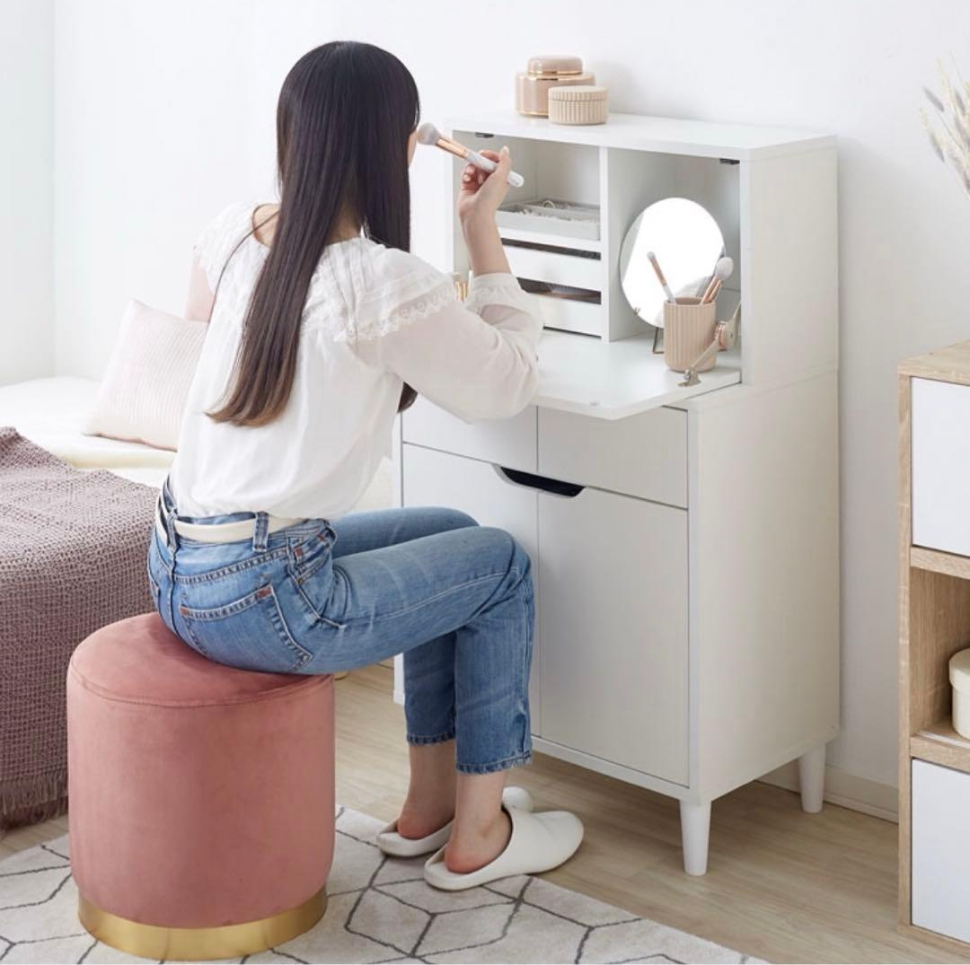 ドレッサーチェスト 幅60cm コンセント付き