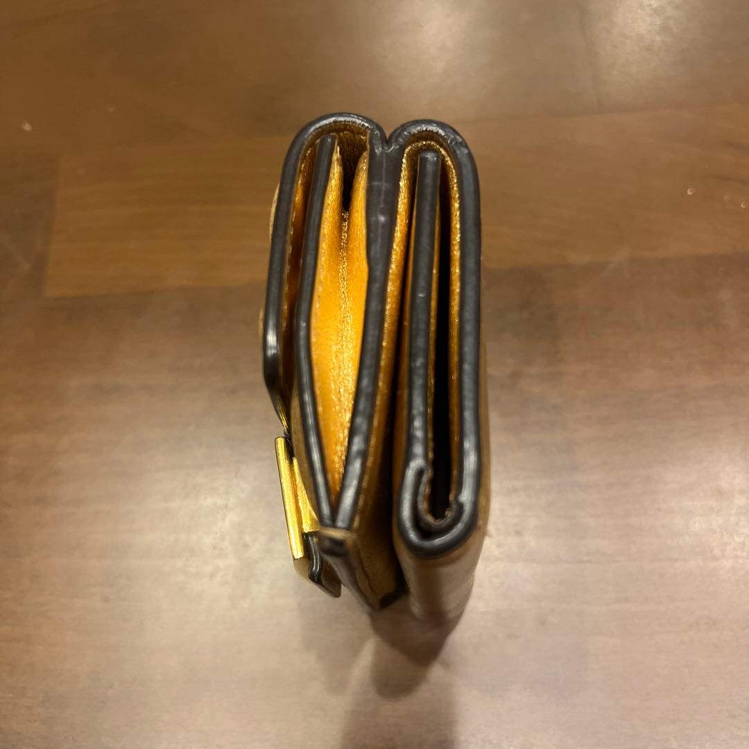 FENDI バケット　BAGUETTE　マイクロ　財布　三つ折り　ゴールド