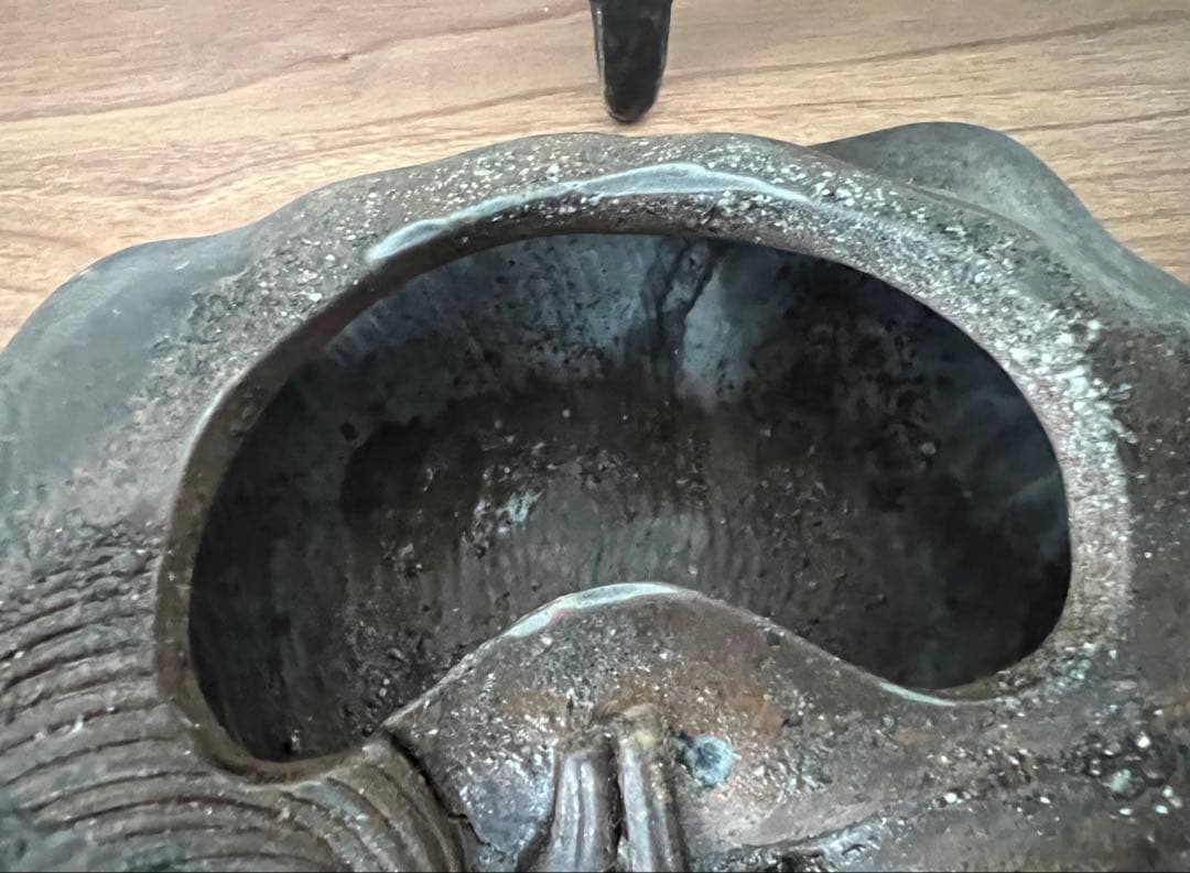 備前焼 文殊菩薩獅子香炉 木村友啓作 古備前写し共箱 アンティーク 美術工芸品