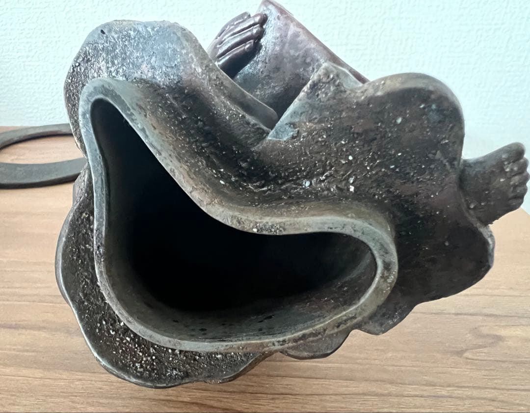 備前焼 文殊菩薩獅子香炉 木村友啓作 古備前写し共箱 アンティーク 美術工芸品