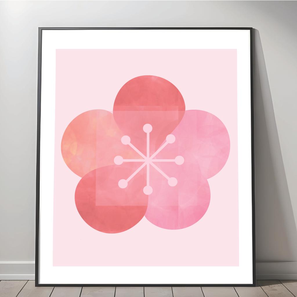 kashikomi 梅・No.002／ アートポスター　400×500