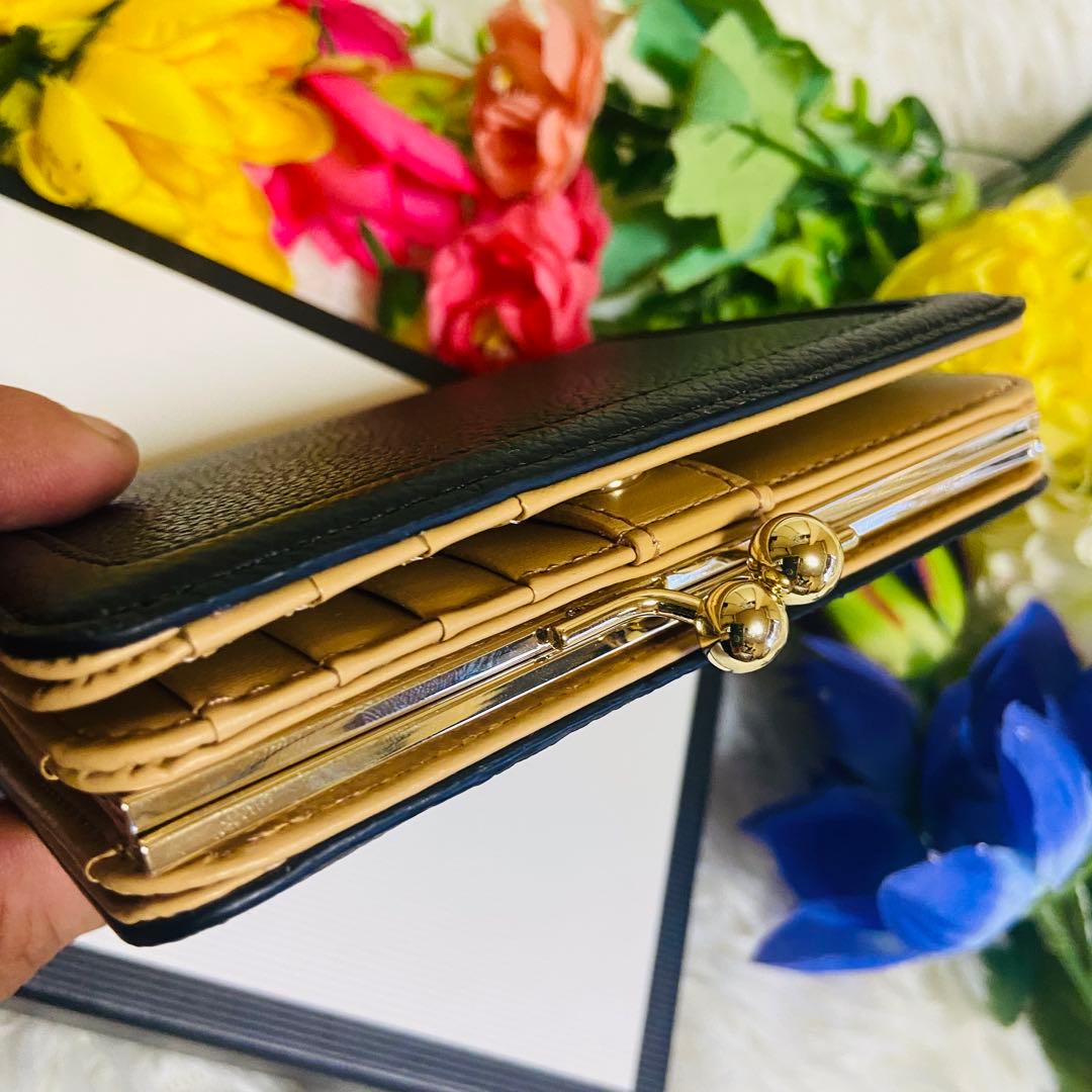 未使用✨本革✨PINKY&DIANNE✨ピンダイ✨がま口✨二つ折り財布✨完売品