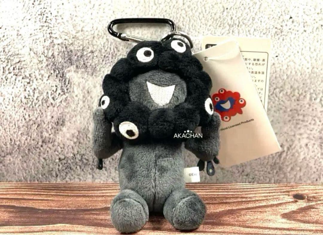 【新品未使用おまけ付き】黒ミャクミャクカラビナ付き ブラック （座りバージョン）