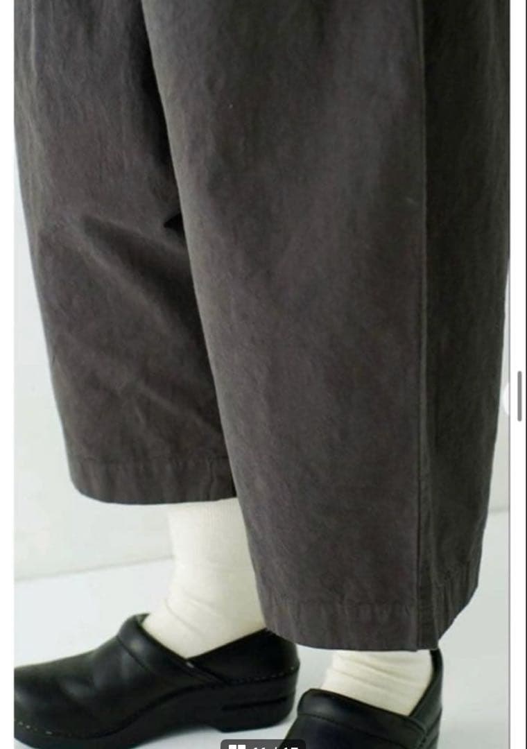 【美品】nest Robe コットンヘンプサルエルパンツ インクブラック F