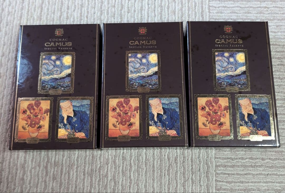 CAMUS COGNAC SPECIAL RESERVE　ゴッホデザイン３本