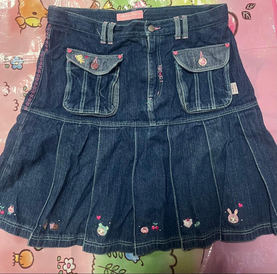 メゾピアノ LL 165 デニムスカート ベリエちゃん 希少 レア 平成レトロ