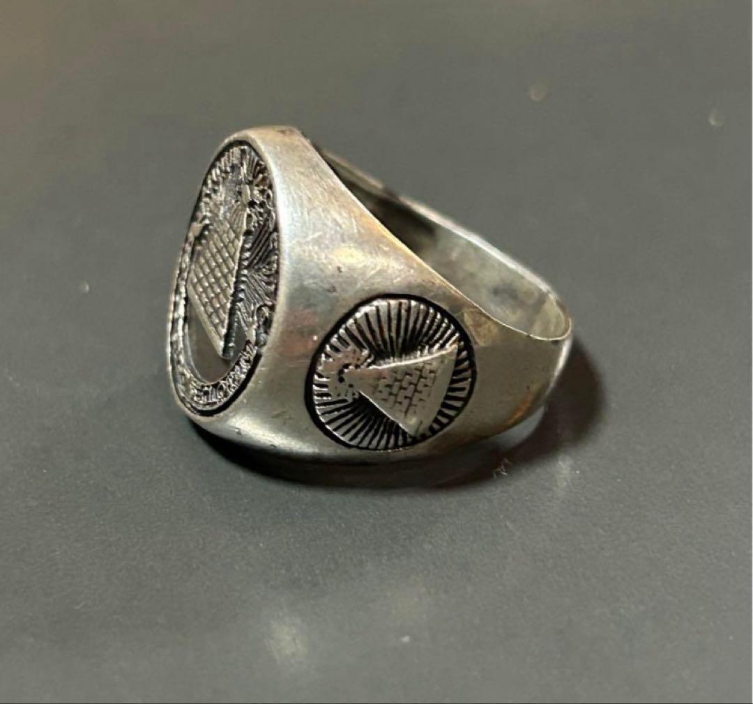 【シルバー925】フリーメイソン　ヴィンテージ　シグネットリング（80s）