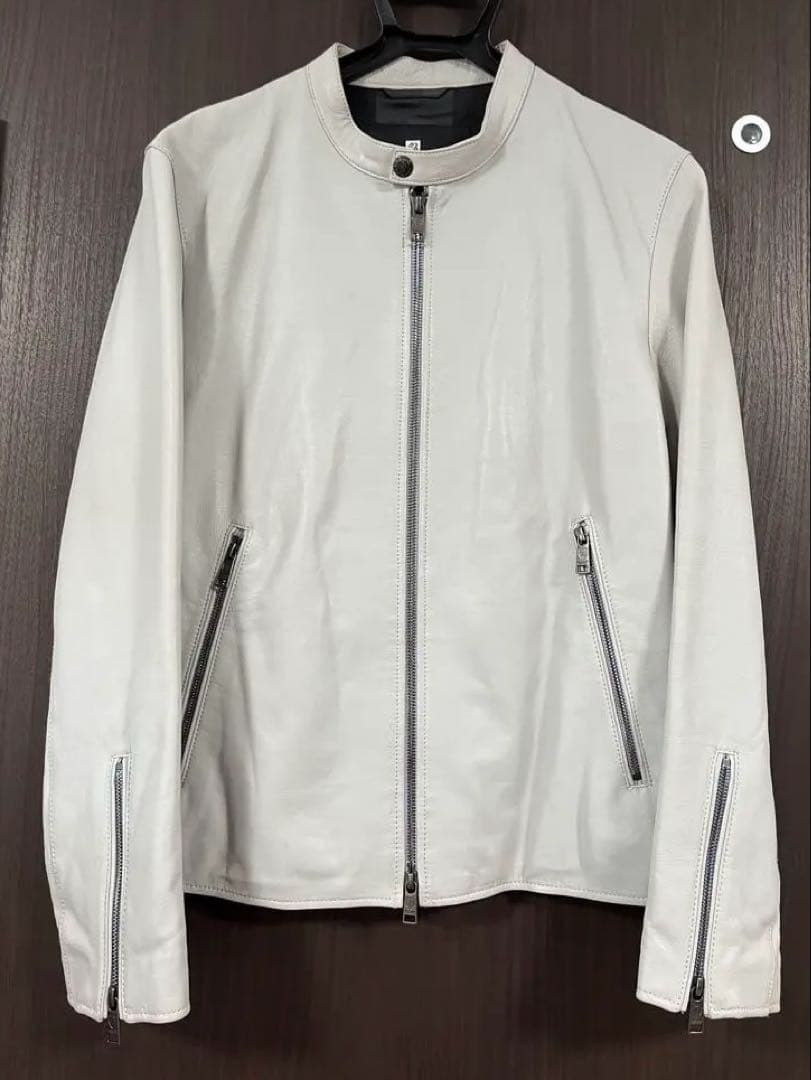 レザーライダースブルゾン　Mサイズ シープレザー