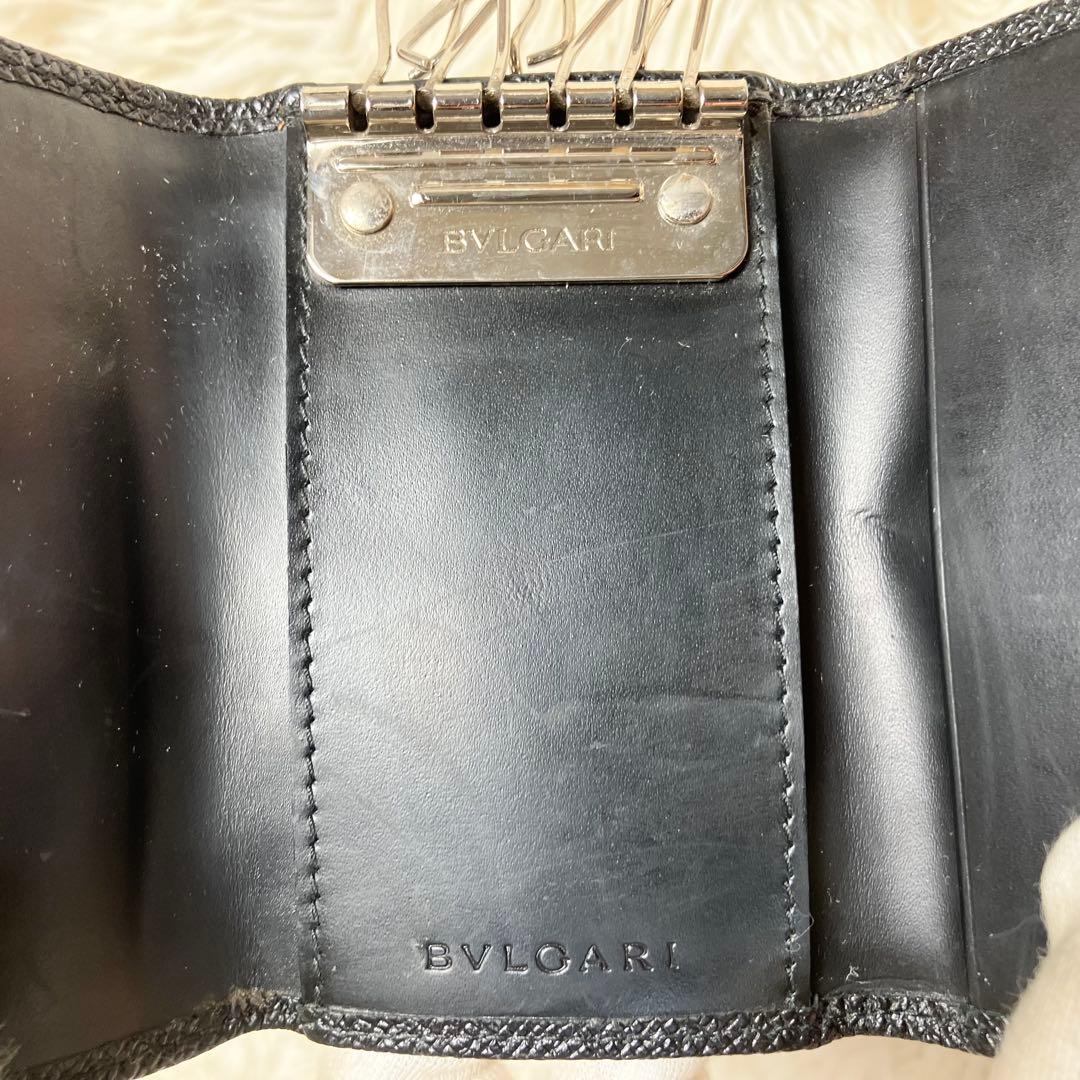 【良品】ブルガリ 6連キーケース ビーゼロワン レザーブラック