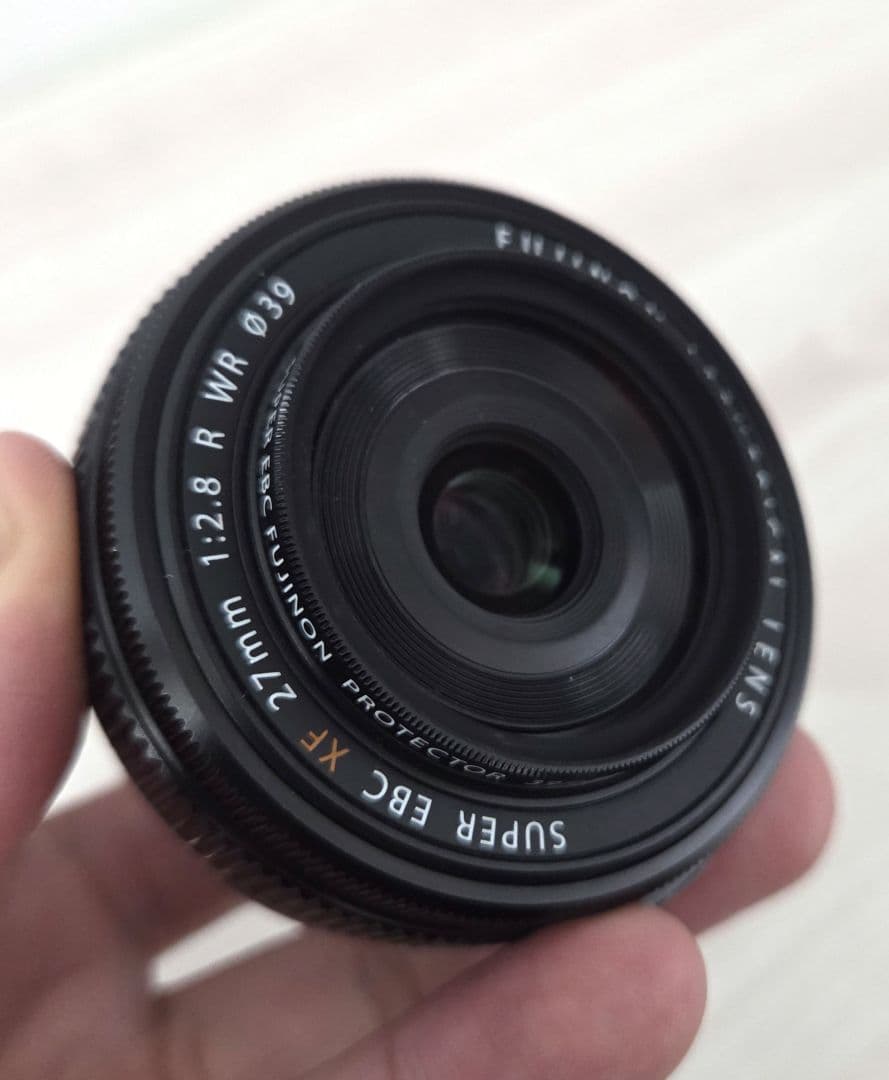 FUJIFILM XF27mm f2.8 R WR 外箱、取説、レンズフィルター