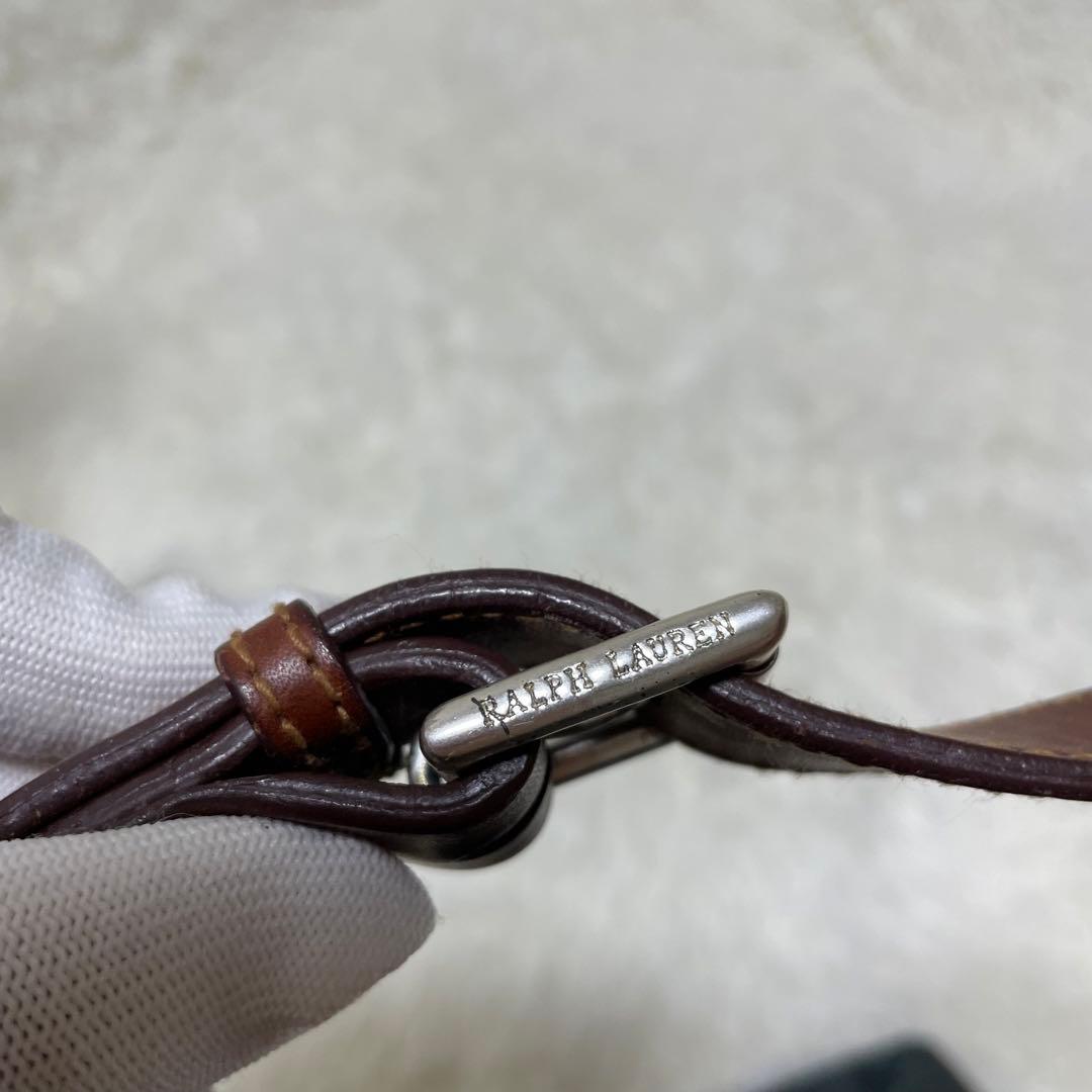 希少　美品　ラルフローレン　ショルダーバッグ　フラップ　チャーム　ワンショルダー