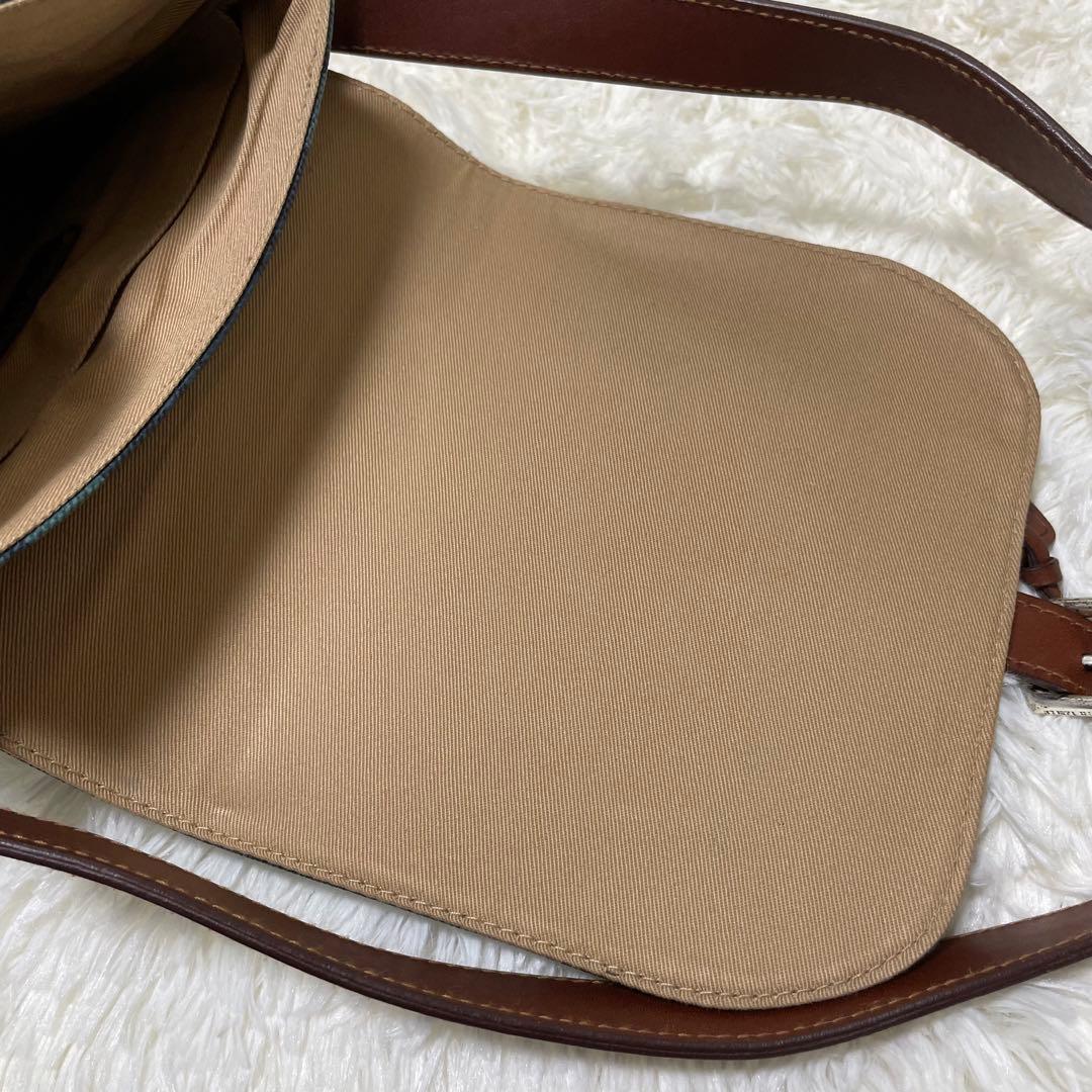 希少　美品　ラルフローレン　ショルダーバッグ　フラップ　チャーム　ワンショルダー