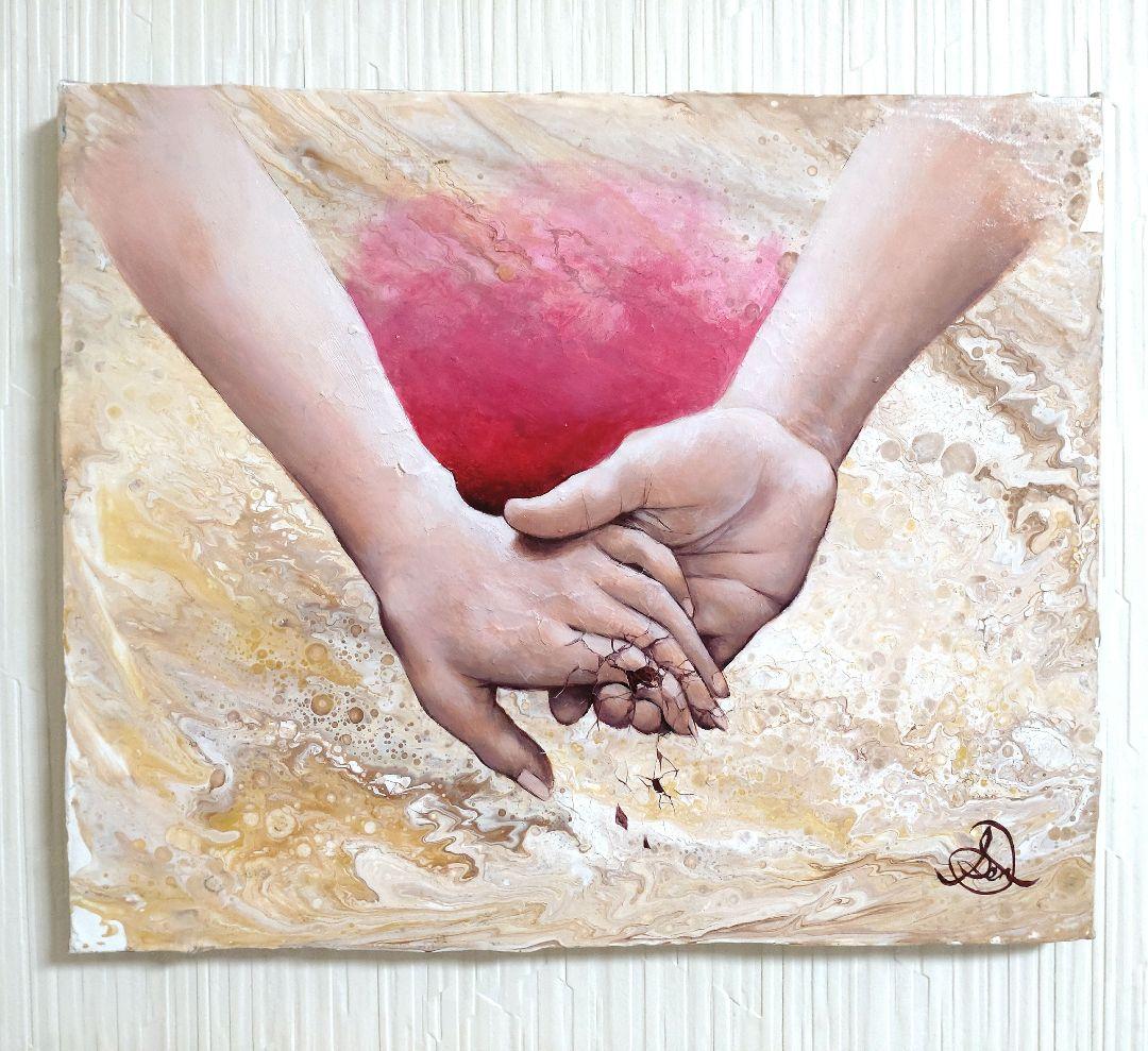 油絵【絶縁】1点物の原画◆作者サイン入り◆F3号キャンバス