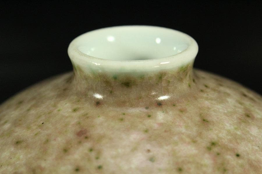 中国美術 釉裏紅 刻龍紋 壷(K-A720)