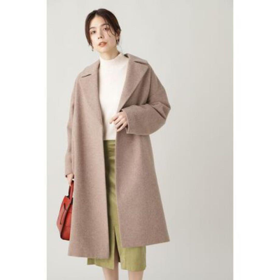 新品タグ付エヌナチュラルビーバーメルトンコート定価23100円