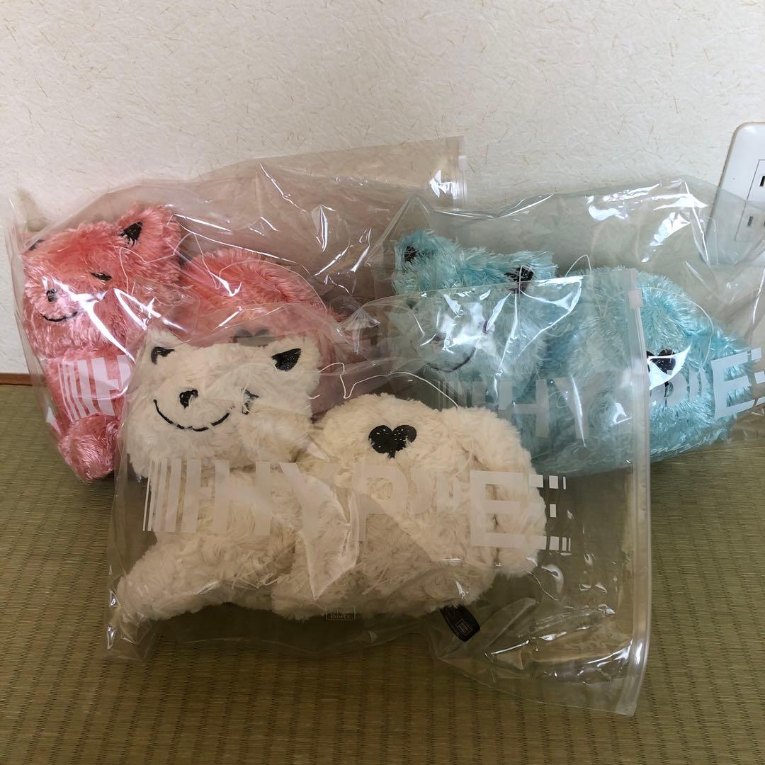 米津玄師 HYPEリイシューねこちゃん ホワイト ミント ピンク 3体セット