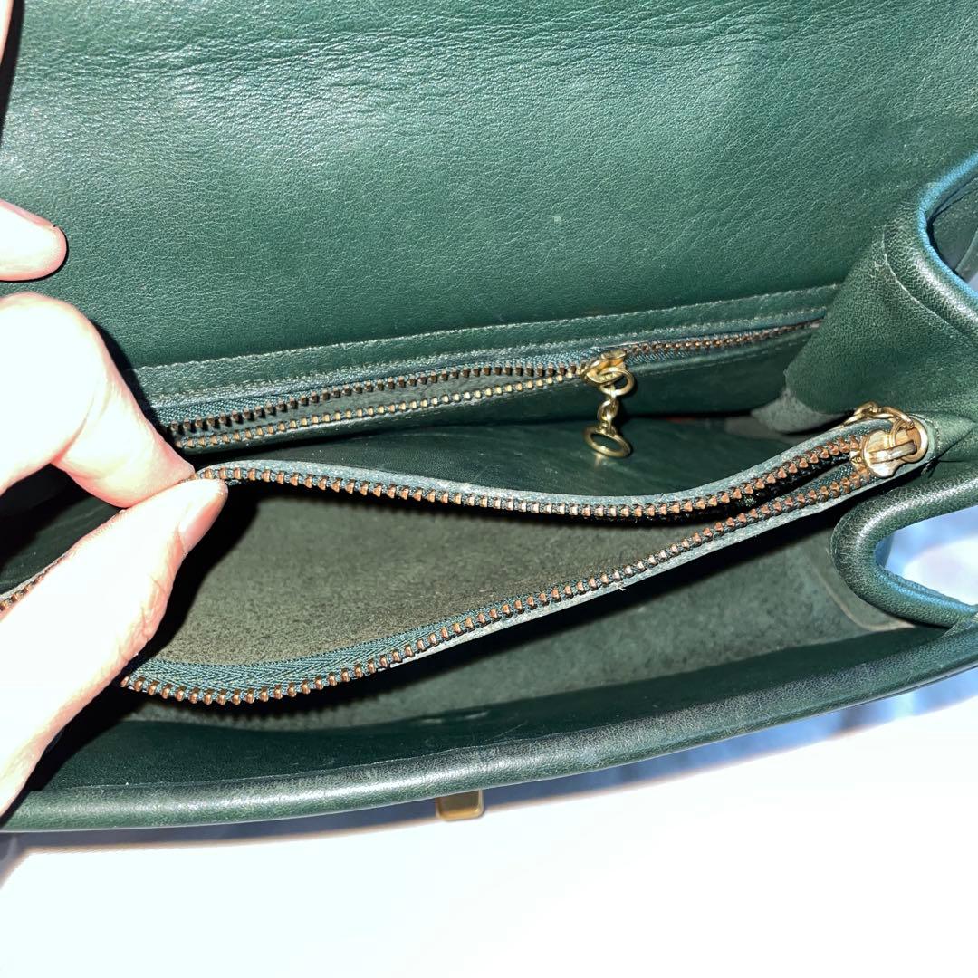 極希少❗️OOLDCOACH 2way バッグ　グリーン　9977 アメリカ製