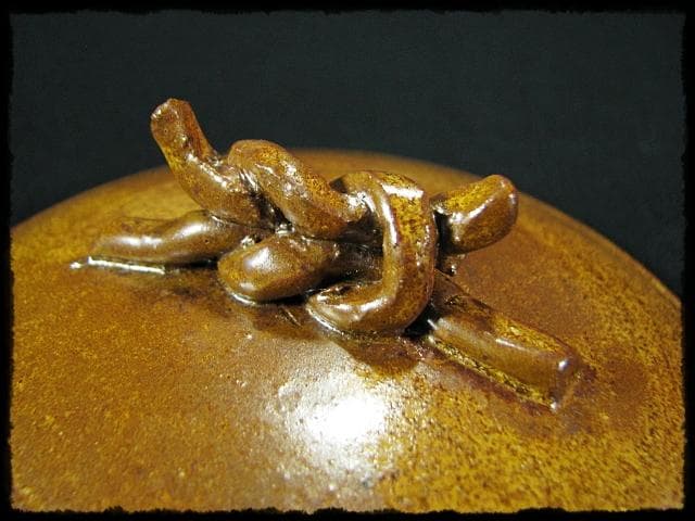 希少！高取 砂金袋 黒田藩御用窯 十四代 高取幸仙 水指 茶道具 共箱 f240