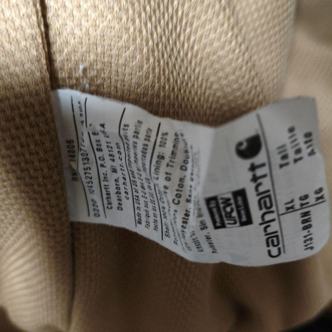 Carhartt 　アクティブジャケット　サイズXL J131-BRN IRR