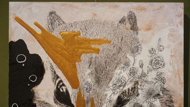 【原画】Heart of gold（絵画、アート、インテリア、F10、美術品）