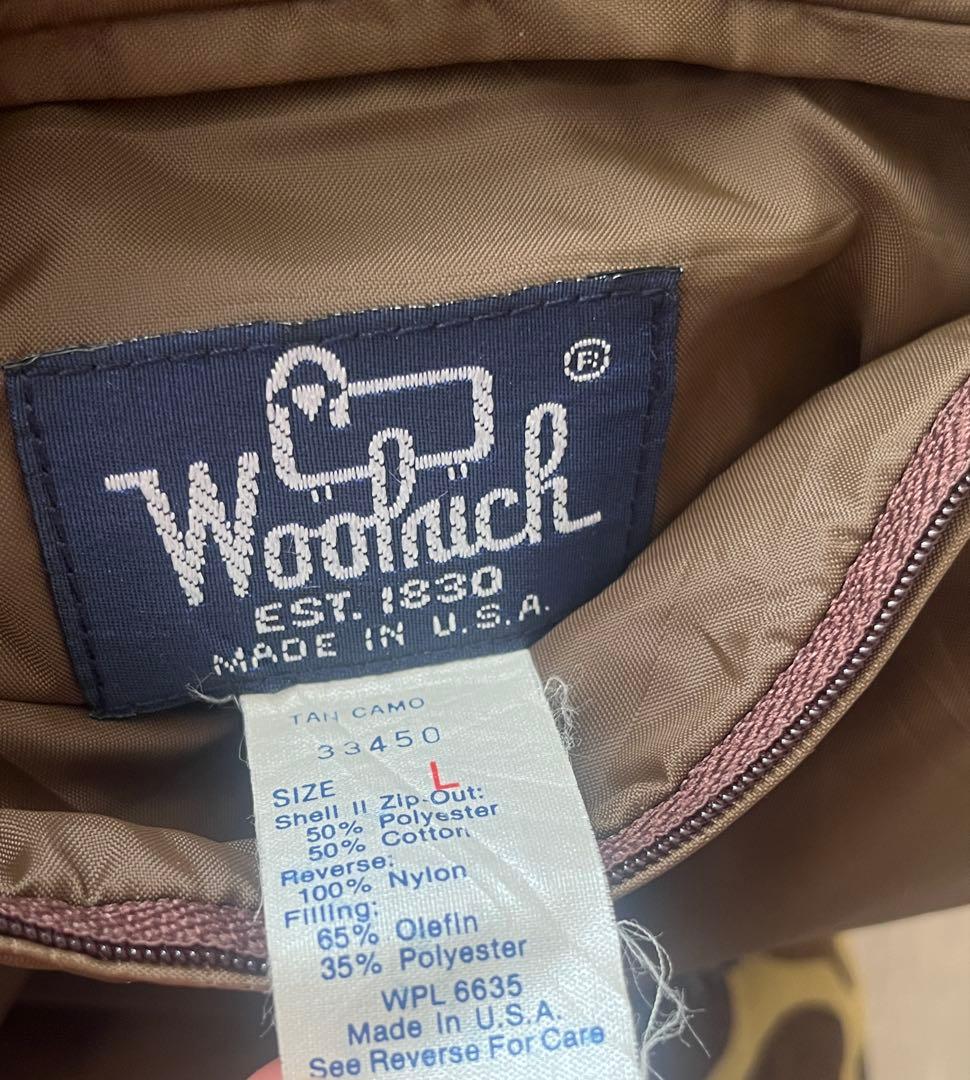 80s woolrich 迷彩柄リバーシブルブルゾン　ウールリッチ　L USA製
