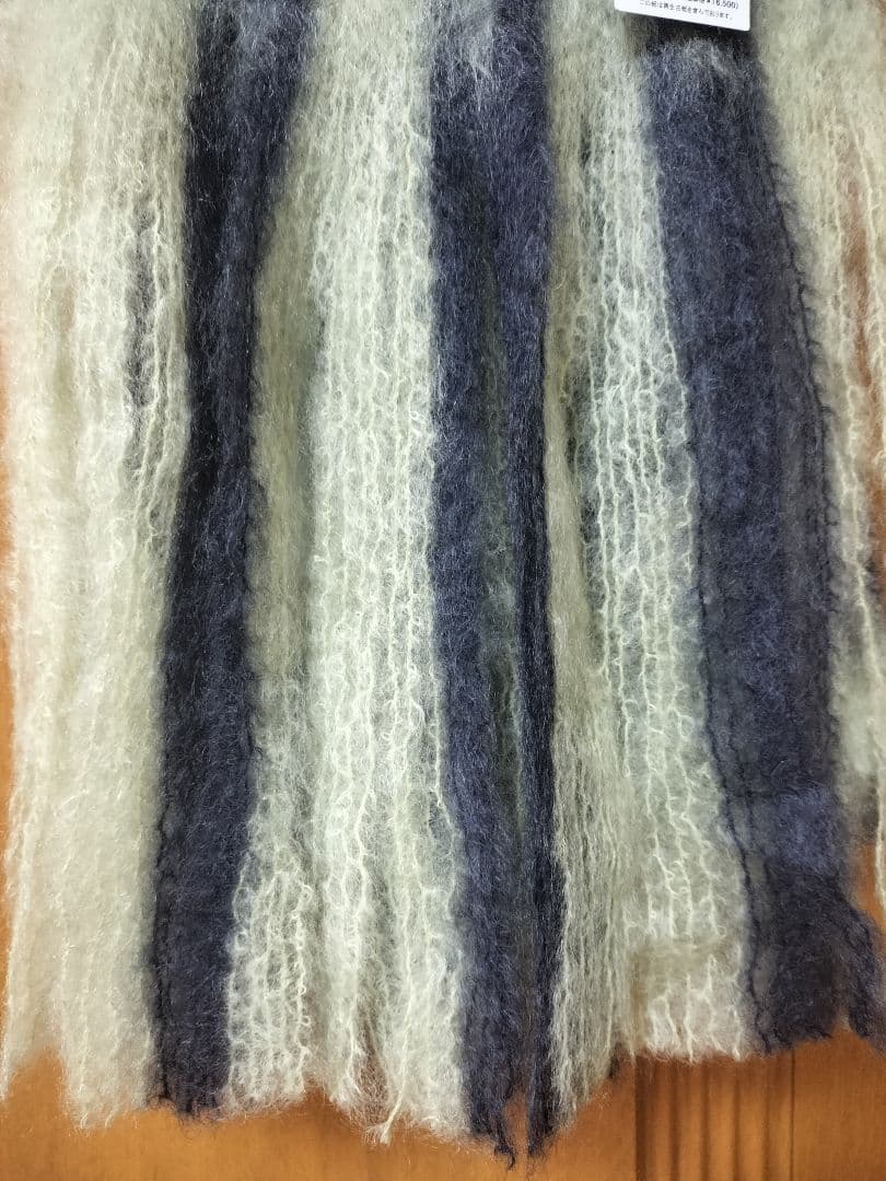 タグ付き未使用品　 マンタスエスカライ モヘヤマフラー 千鳥格子