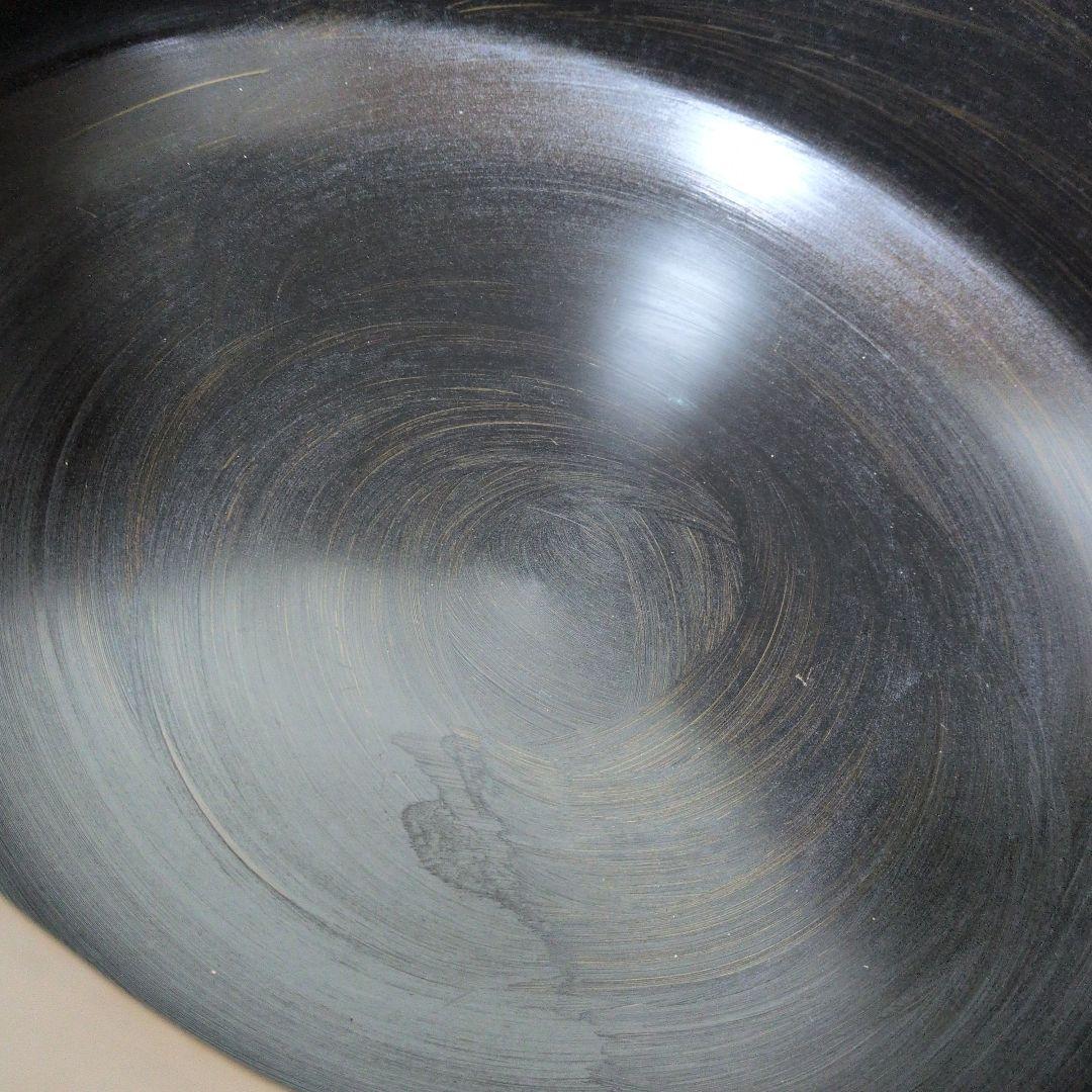 茶道具 面取風炉 唐銅 茶色 丸型