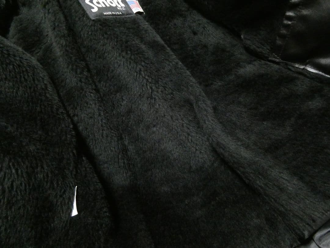 廃盤！ライナー付き完品！ショットAT101トラッカージャケット36ブラック黒