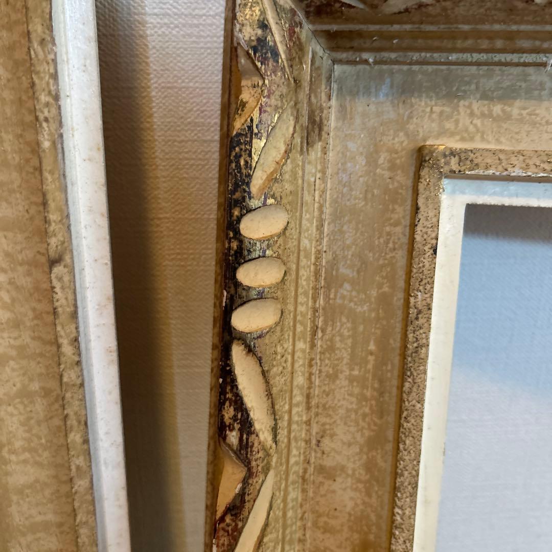 レトロ！ヴィンテージ！アンティークフレーム2枚　古道具　木製額縁　ニチガク