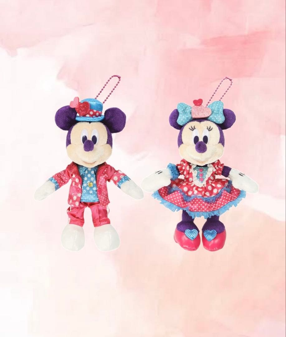 ミッキー　ミニー　ぬいぐるみバッジ　ディズニー　パルパルーザ