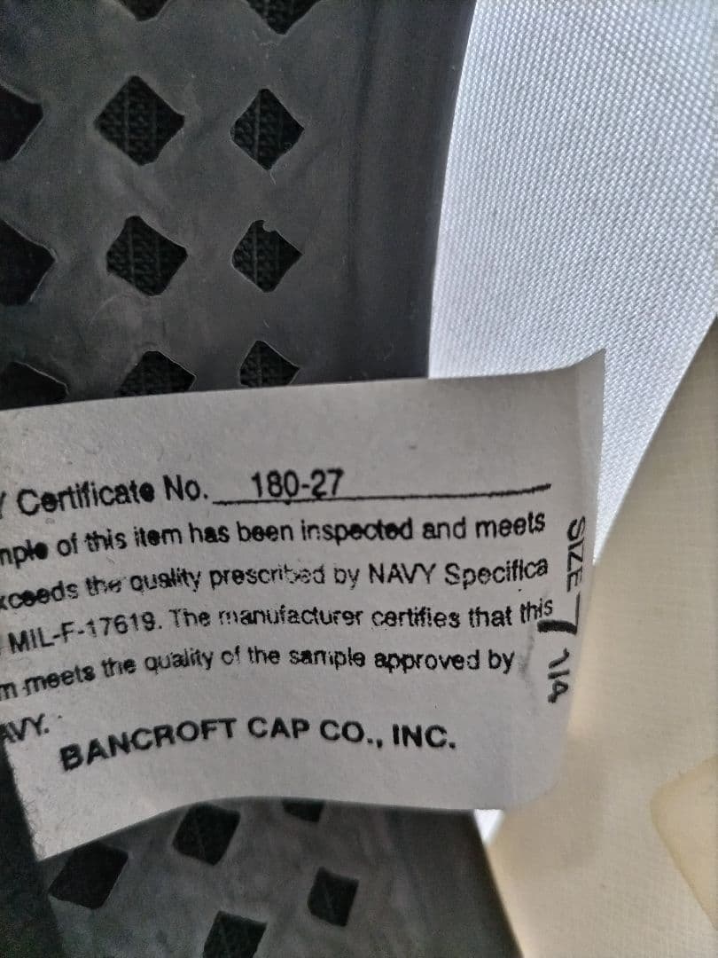 米海軍制帽 BANCROFT サイズ７1/4