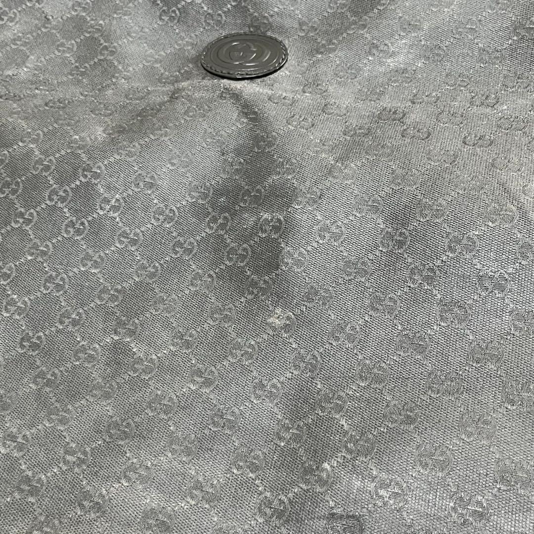 【美品】オールドグッチ　ガーメントバッグ　ネームタグ　GGキャンバス　ブラック