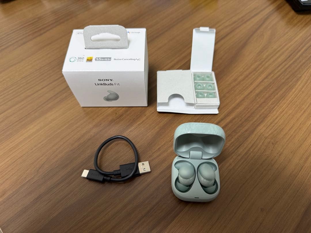 SONY LinkBuds Fit グリーン 純正ケースセット