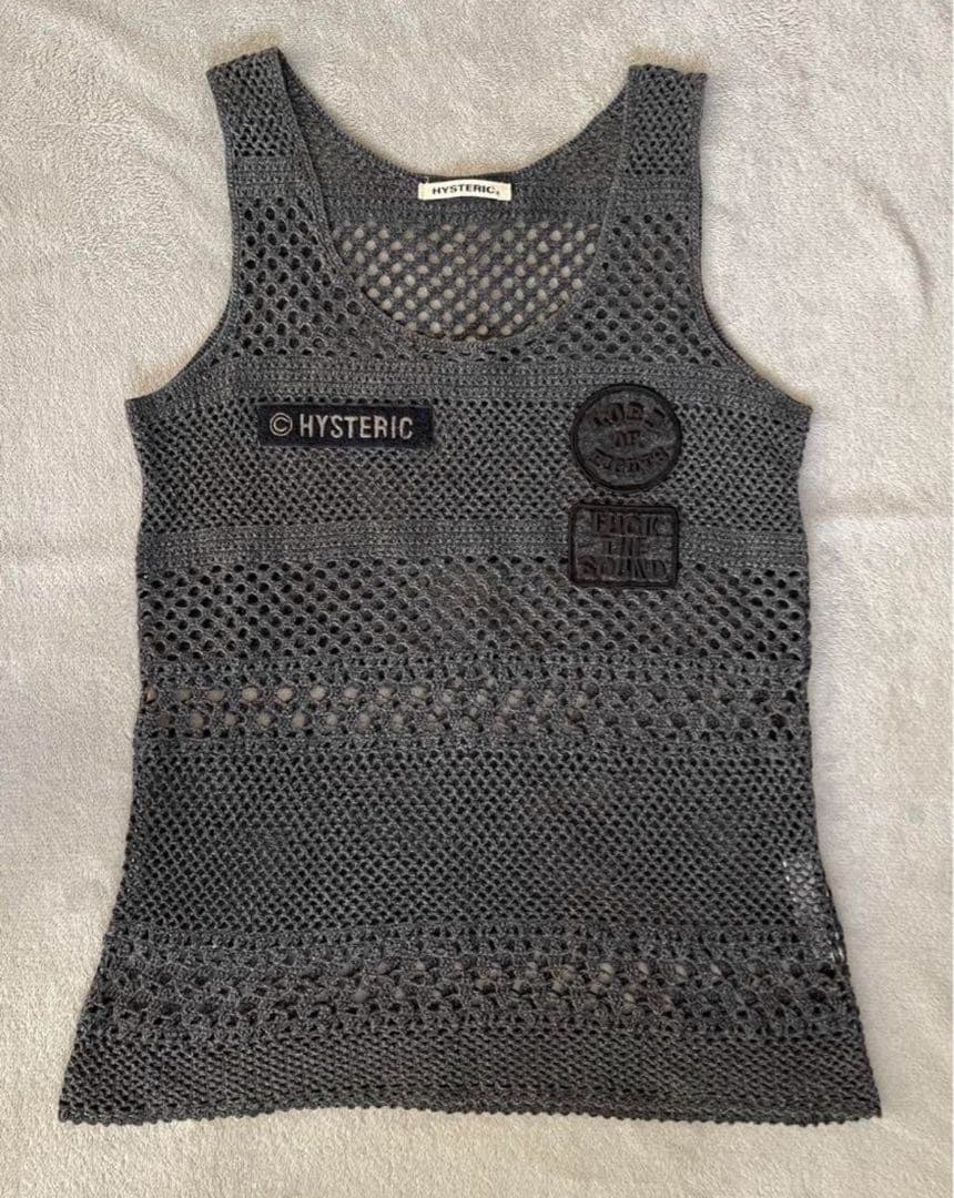 初期　ヒステリックグラマー　タンクトップ　メッシュ　硬めのニット　ヴィンテージ