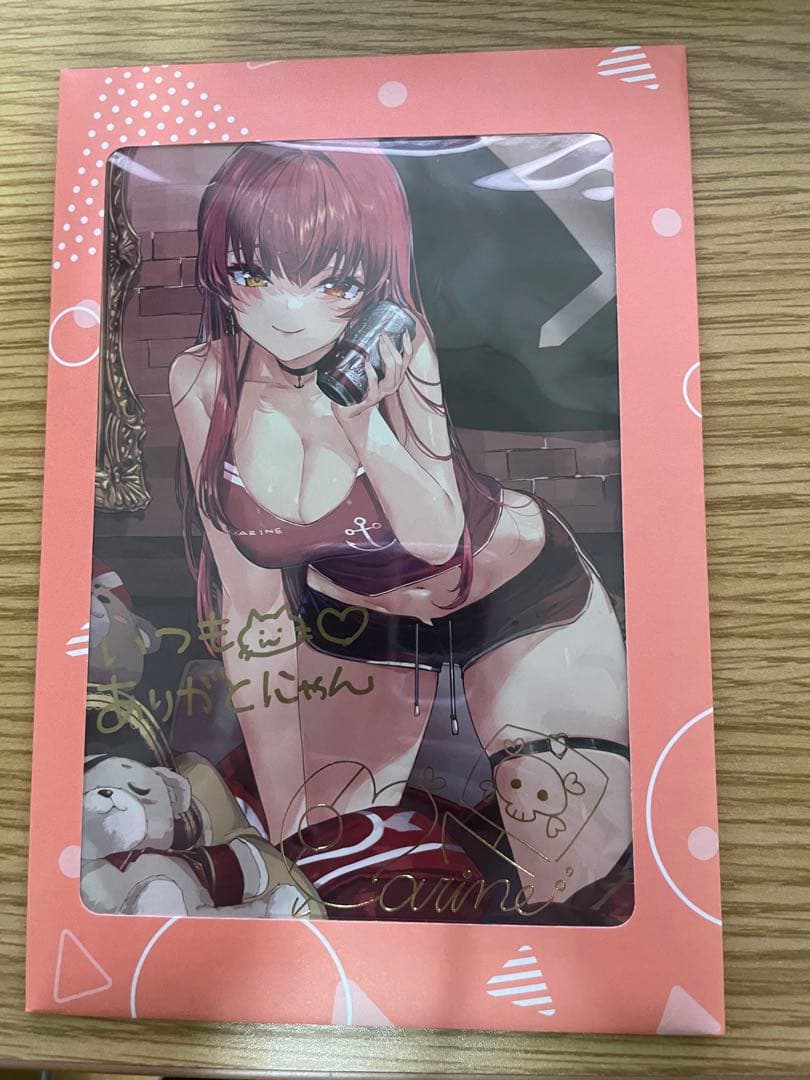 ホロライブ 宝鐘マリン 活動3周年記念 直筆メッセージ入りポストカード